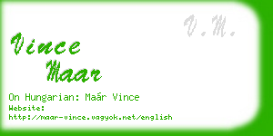 vince maar business card
